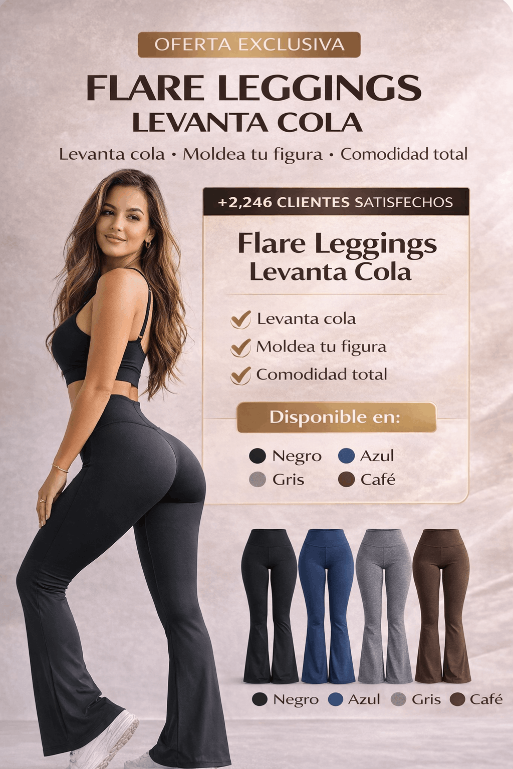 flare legging acampanado