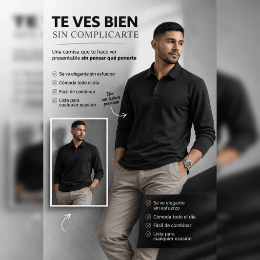Camisa con cuello formal Manga larga