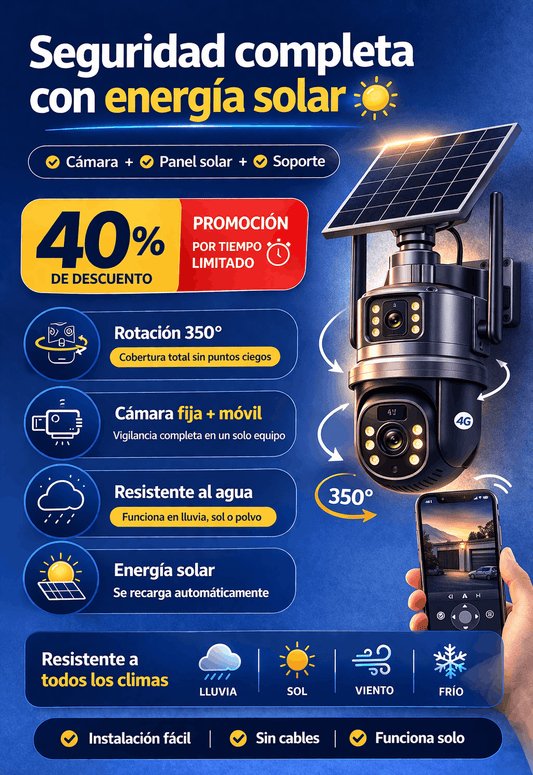Camara con panel solar